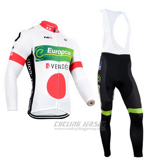 2014 Cycling Jersey Europcar Champion Japan Long Sleeve and Bib Tight